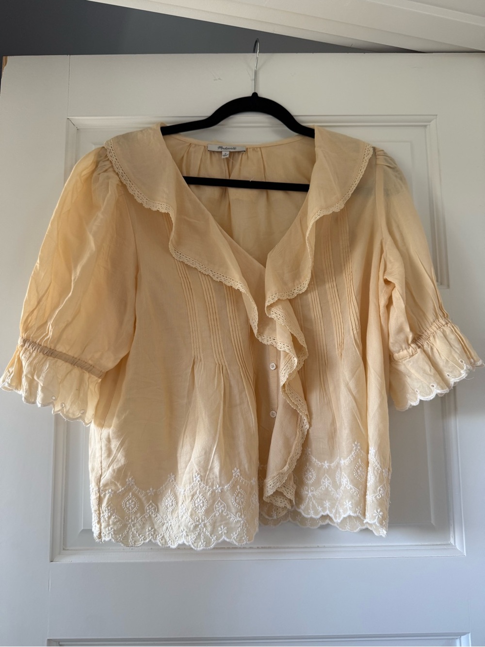 Madewell Blair Blouse - pale yellow